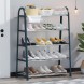 Напольная стойка-оганайзер для обуви на 5 полок Shoe Rack U-shaped YH8810-5 Темно-синий (2114)