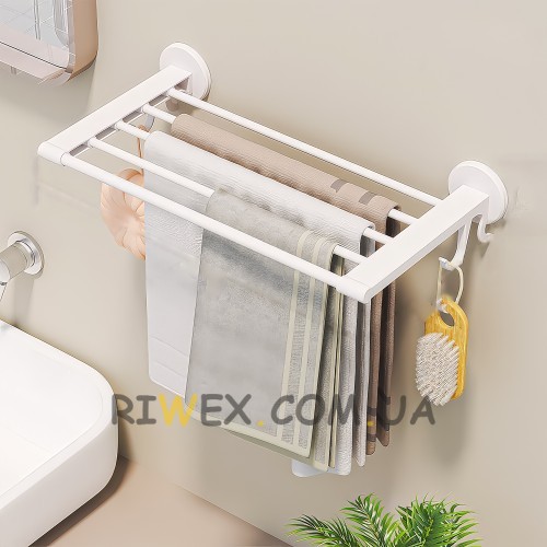 Настінна самоклеюча вішалка у ванну Towel Rack YH6613 Білий (2128)