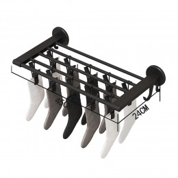 Настінна самоклеюча вішалка у ванну Towel Rack YH6613 Чорний (2128)