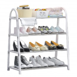 Напольная стойка-оганайзер для обуви на 4 полки Shoe Rack U-shaped YH8810-4 Белый (2114)