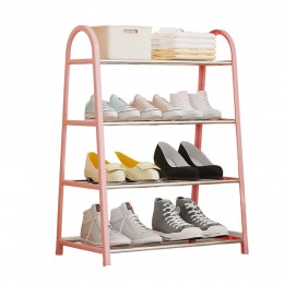 Напольная стойка-оганайзер для обуви на 4 полки Shoe Rack U-shaped YH8810-4 Розовый (2114)