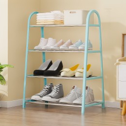 Напольная стойка-оганайзер для обуви на 4 полки Shoe Rack U-shaped YH8810-4 Голубой (2114)