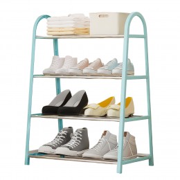 Підлогова стійка-оганайзер для взуття на 4 полиці Shoe Rack U-shaped YH8810-4 Блакитний (2114)