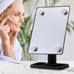 Дзеркало для макіяжу з підсвічуванням Cosmetie Mirror 360 Rotation Angel XR-8989, Чорний (205)