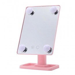 Зеркало для макияжа с подсветкой  Cosmetie Mirror 360 Rotation Angel XR-8989, Розовый (205)