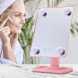 Дзеркало для макіяжу з підсвічуванням Cosmetie Mirror 360 Rotation Angel XR-8989, Рожевий (205)