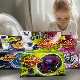 Интерактивная детская пусковая игрушка волчок Beyblade 6299А Super Power 18D в ассортименте