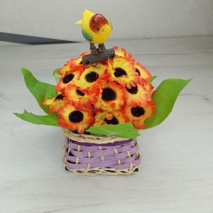 Птичка-корзинка со звуковой активацией в ассортименте (В)