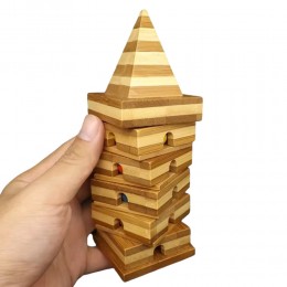 Головоломка Rotational Bamboo Tower бамбуковая вращающаяся башня (В)