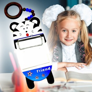 Держатель для листов Friend, в виде забавных животных с кольцом для подвешивания, Белый (B)