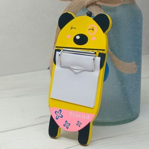 Утримувач для листів Friend, у вигляді кумедних тваринок з кільцем для підвішування, Жовтий (B)