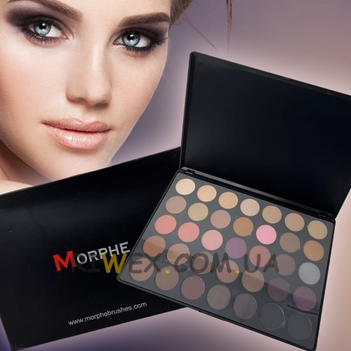 Профессиональная палетка теней Morphe Pro Eyeshadow Highlight Palete для макияжа век, 35 цветов (AHMD)