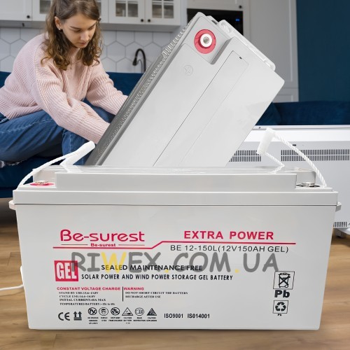 Гелевий акумулятор-батерея Be-surest extra power 150 Ah/12V