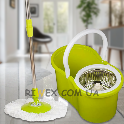 Швабра с ведром Magic Mop Easy 360 на 8 литров, Зелёный