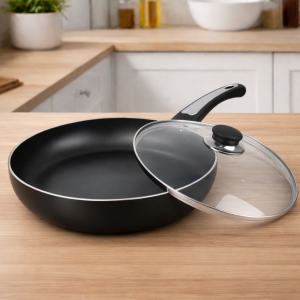 Алюминиевая кухонная сковорода с антипригарным покрытием, индукционное дно, стеклянная крышка MR-1203-28 28 см (235) Алюминиевая кухонная сковорода с антипригарным покрытием, индукционное дно, стеклянная крышка MR-1203-28 28 см (235)