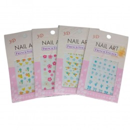 Декоративные водные наклейки для ногтей NAIL ART 3D FRENCH STICKER в ассортименте 