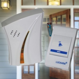 Дверной звонок Luckarm 8610 беспроводной на батарейках для дома и квартиры, Оранжевый