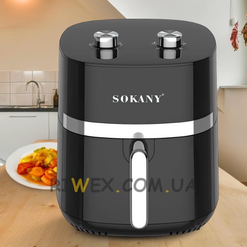 Повітряна електрична мультипіч-аерофритюрниця Sokany SK-10024 1500Вт 6,5л (2358)