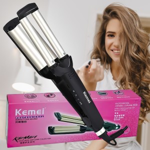 Потрійна плойка для волосся Kemei Km-2022