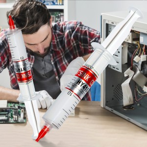 Термопаста белая в шприце для рассеивания тепла HY410 Термопаста белая в шприце для рассеивания тепла HY410