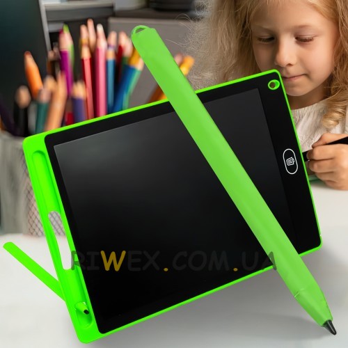 Графический планшет для рисования со стилусом LCD Writing Tablet 10 дюймов Зеленый