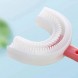 Дитяча силіконова щітка для догляду за порожниною рота u-shape soft toothbrush, Рожевий