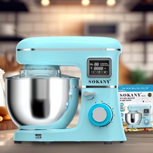Планетарный стационарный кухонный миксер чаша нержавеющая сталь Sokany SK-277 1800 Вт 8 л (2358)