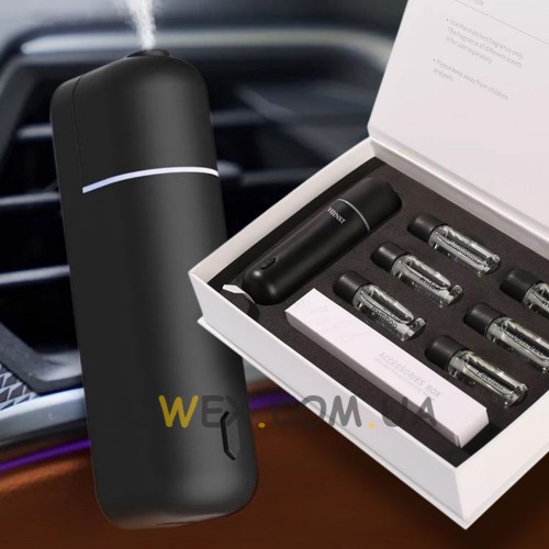 Автомобильный электронный диффузор Ultrasonic Car Aroma Diffuser, Черный (XM)