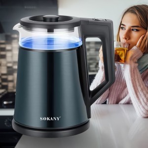 Кухонный электрочайник Sokany SK-SH-1076 2000 Вт 1,7 л Изумрудный (2358)