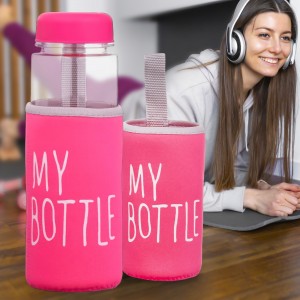 Пляшка для води в чохлі My Bottle в чохлі 500 мл Рожевий