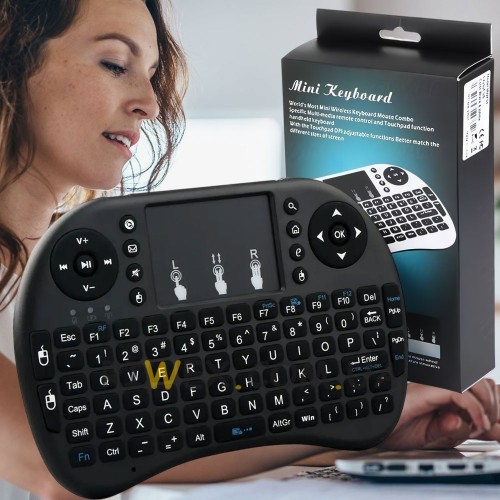 Беспроводная клавиатура с тачпадом Mini Keyboard, Черный