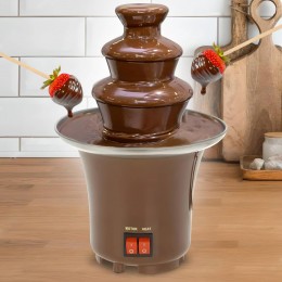 Компактний кухонний електричний шоколадний фонтан міні фондю Mini Chocolate Fondue Fountain (ЖЯ)