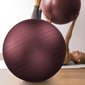М'яч для фітнесу та йоги фітбол Yoga Ball 65 см Бордовий (HA-330)