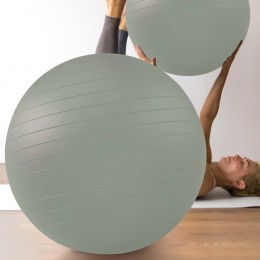 М'яч для фітнесу та йоги фітбол Yoga Ball 65 см Сіро-зелений (HA-330)