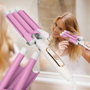 Професійна потрійна плойка для укладання волосся 3 хвилі PRO Professional hair curler
