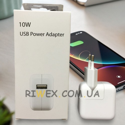 Адаптер зарядка iPad 220V 1xUSB - 10W (224)