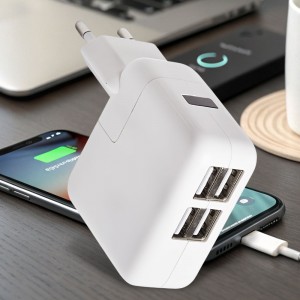 Сетевое зарядное устройство 4xUSB,  переходник+адаптер (224)
