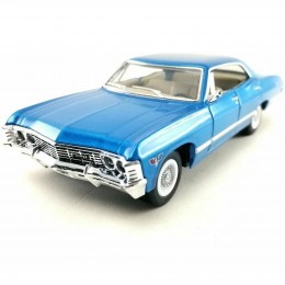 Коллекционная металлическая инерционная модель машинка Kinsmart 1:43 1967 Chevrolet Impala KT5418W Голубой (IGR24)