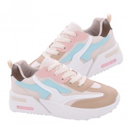 Кроссовки женские Gollmony 2023-12-4, размер 36, Beige+Pink+Blue (BOT)