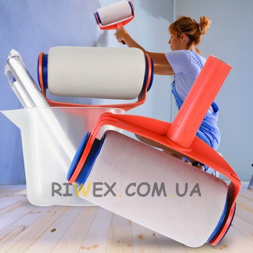 Универсальный валик для покраски стен со складной ручкой Pintar Roller
