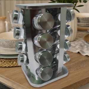 Набір баночок для спецій і приправ на підставці Empire EM-3173, органайзер-карусель на 20 ємностей Немо (204)