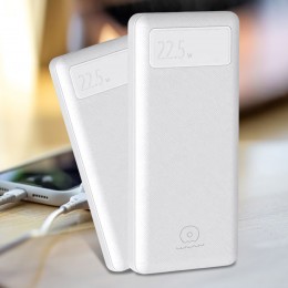 Портативное зарядное устройство УМБ WUW Y100 20000mAh с быстрой зарядкой, Белый
