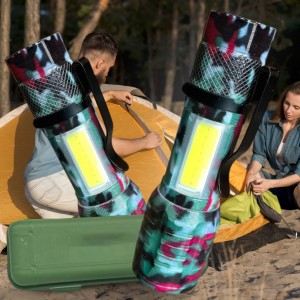 Кемпінговий кишеньковий ліхтарик в боксі для зберігання MX-915M-COB Камуфляж-червоний піксель