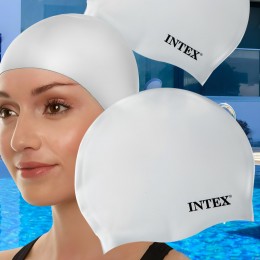 Универсальная силиконовая шапочка для плавания Intex 55992 от 8 лет Серый