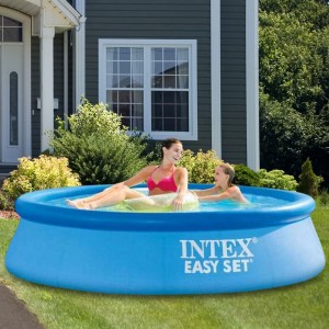 Надувний безкаркасний круглий басейн Intex 28106, (244 х 61 см, 1942 л), Синій