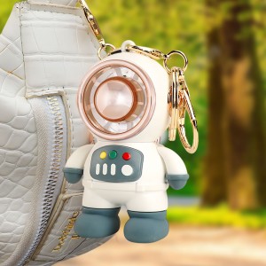 Мини-вентилятор брелок 0666 Астронавт - портативный, безлопастный, USB, Темно-зеленый (1142)