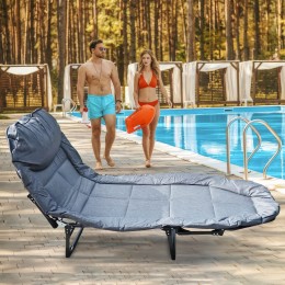 Раскладной садовый пляжный шезлонг 60см х 180см (626)