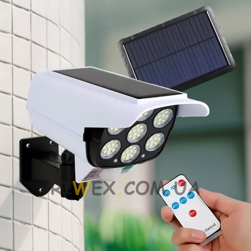 Вуличний ліхтар (муляж камери) Solar Light BL JLP 2178 з датчиком руху та пультом керування на сонячній батареї