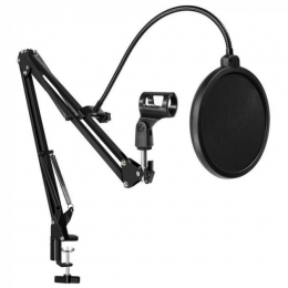 Студійний мікрофон з кронштейном та вітрозахистом Music DJ. M 800U Чорний (ЖЯ)