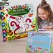 Дитячий розвиваючий альбом розмальовка "Малюємо по крапочках та рахуємо від 1 до 100" 23*23 см, 6 сторінок